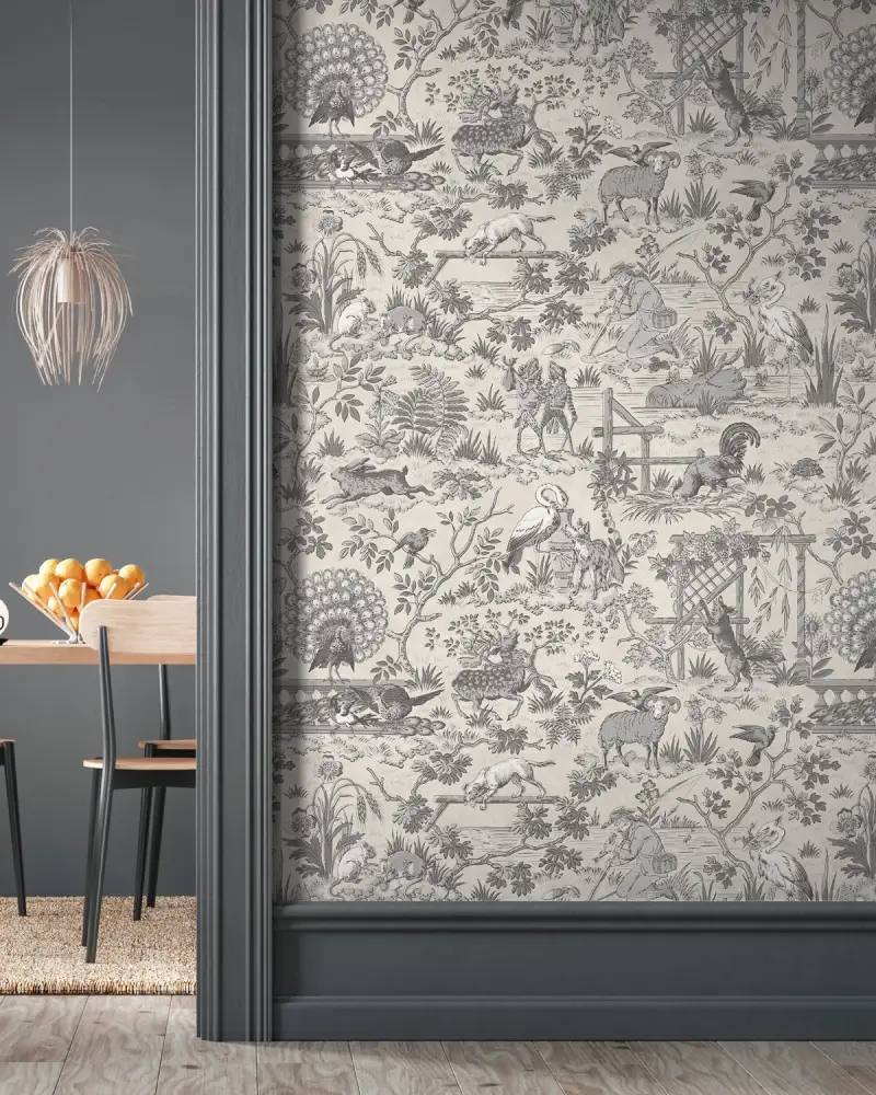 Interior wall preparation before wallpaper installation